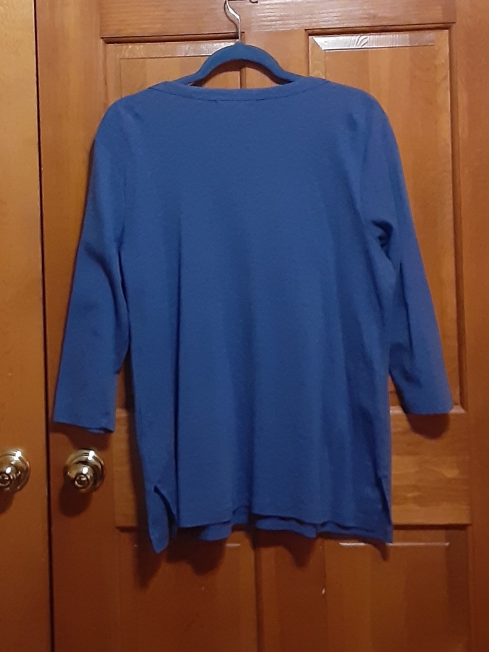 Karen Scott Blue Soft Cotton Top - Picture 3 of 3
